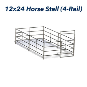 12x24 Horse Stall Kit (4-Rail)