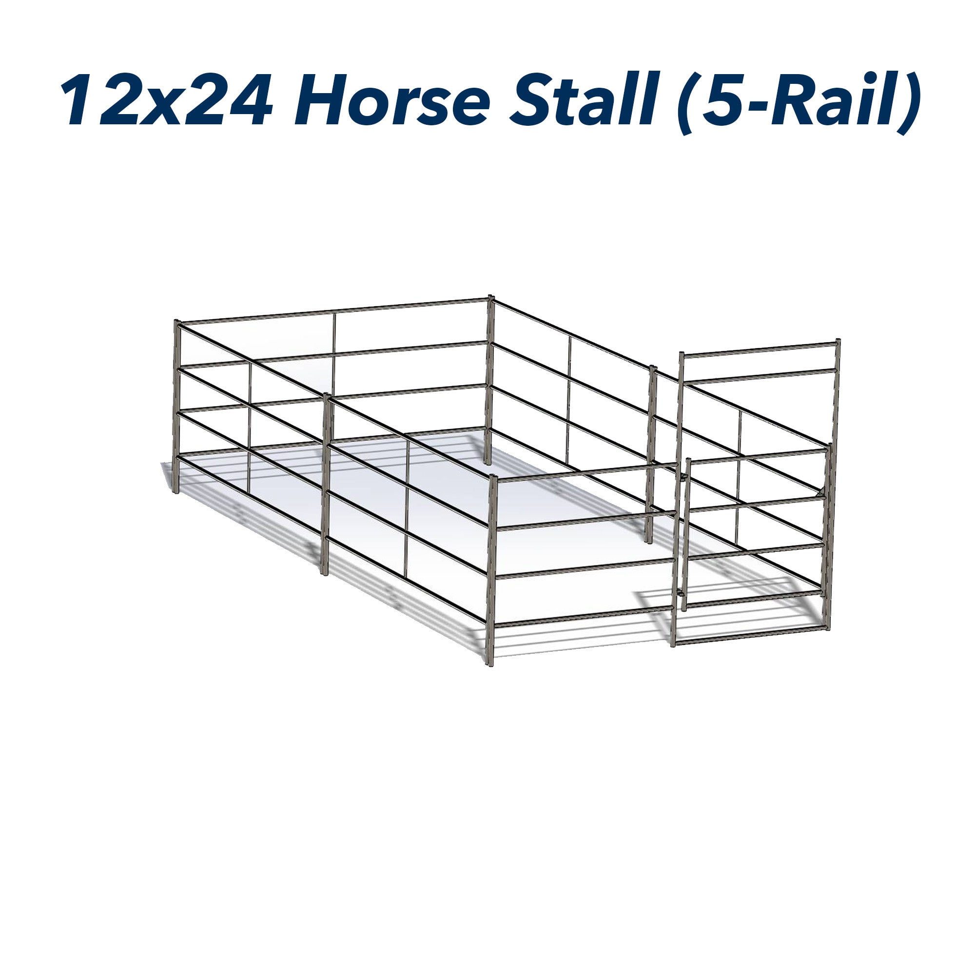 12x24 Horse Stall Kit (5-Rail)