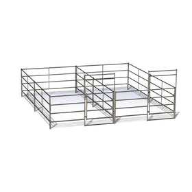 Two 10 Ft X 20 Ft Side by Side Stall Kit (4 Rail)