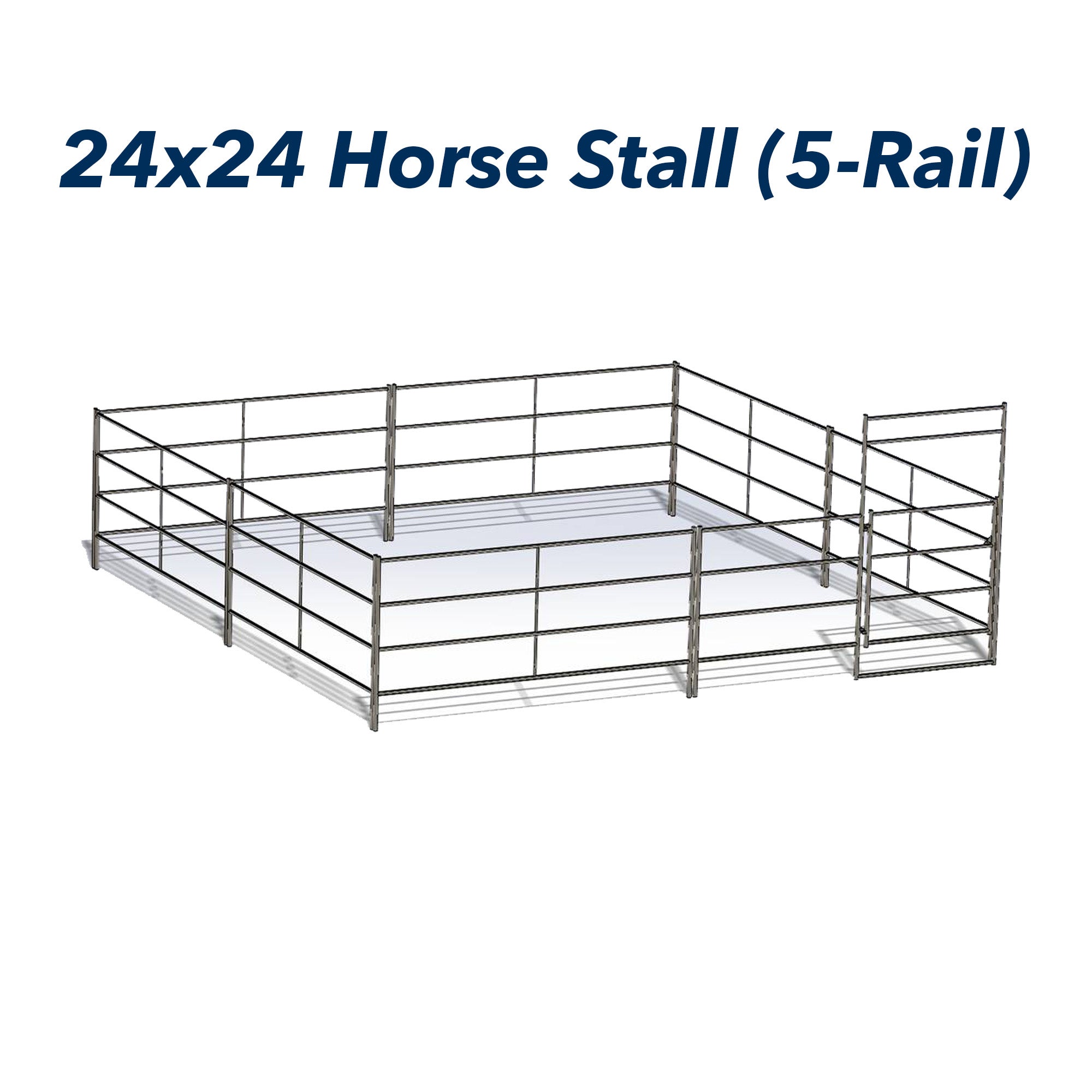24x24 Horse Stall Kit (5-Rail)