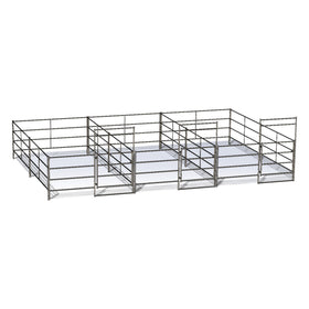 Buy bare-metal Three 10 Ft X 20 Ft Side by Side Stall Kit (4 Rail)