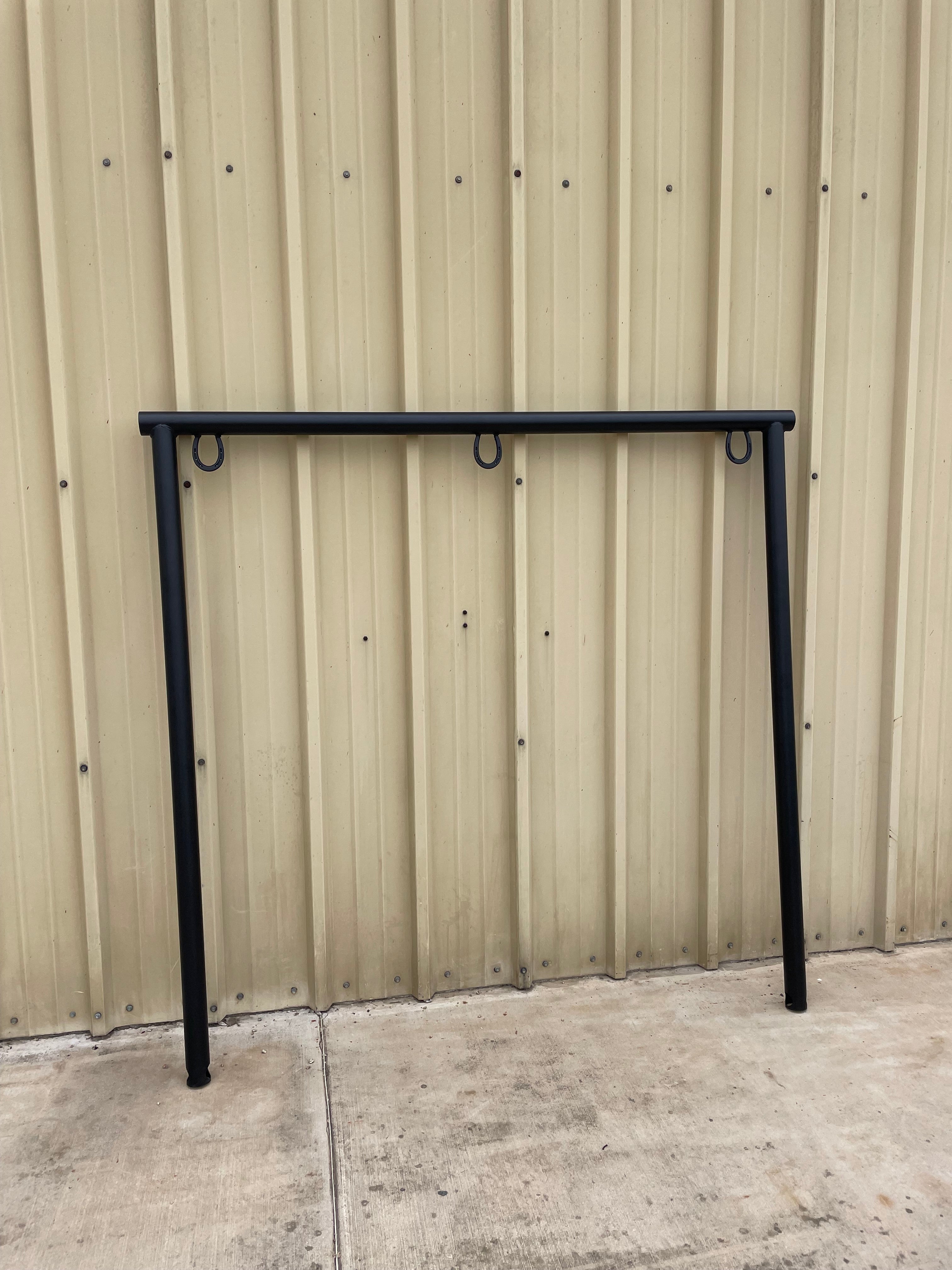Buy powder-coat-black Hitching Post 6ft Wide x 8ft Tall 2-3/8&quot;