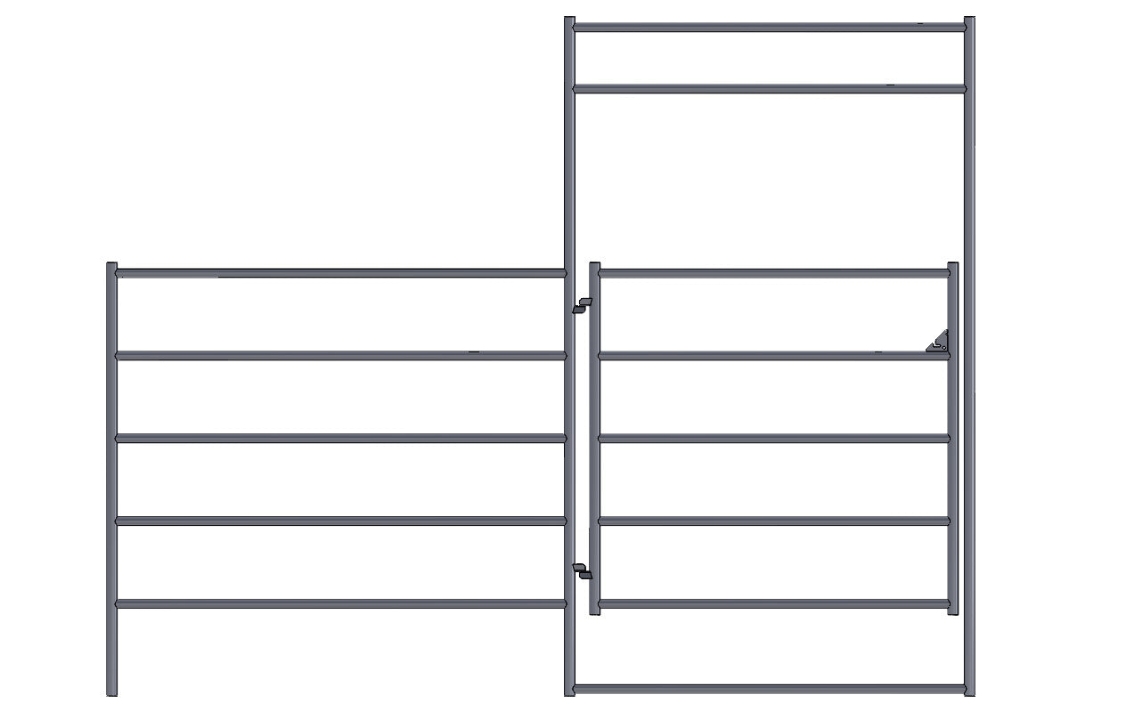 Panel Gate Combo 10 Ft (5 Rail)