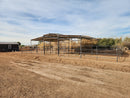 Mare Motel with (4) 12x24 Stalls and 10ft Breezeway 4-Rail-2