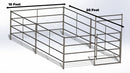 Four 10 Ft X 20 Ft Side by Side Stall Kit (4 Rail)-2