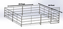 Four 20 Ft X 20 Ft Side by Side Stall Kit (5 Rail)-2